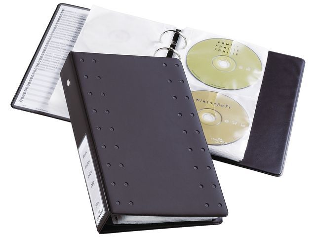 Durable CD/DVD ringband met index Incl 10 tassen, zwart