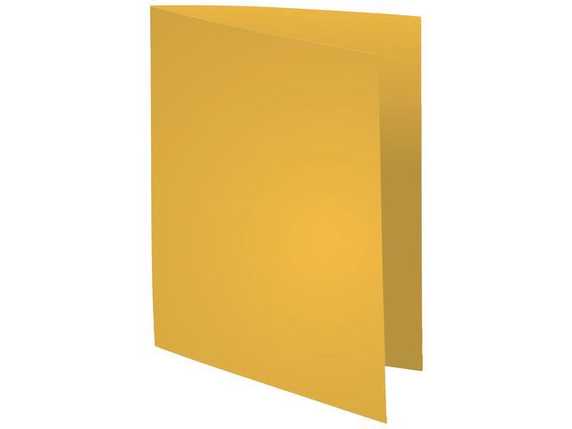 Vouwmap A4 karton onbedrukt geel/pak100